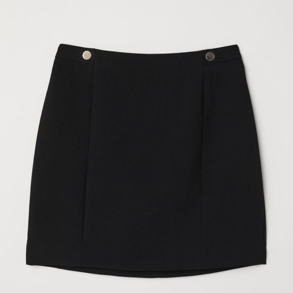 H&M Black Short Tailored Skirt Size 10 - Picture 1 of 8